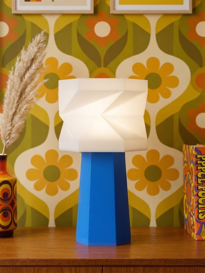 Elise – Lampe à poser pop bleu, médium