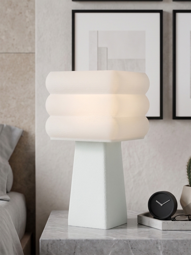 Isabelle – Lampe à poser granit grise, médium