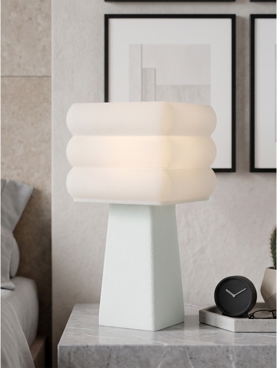 Isabelle – Lampe à poser granit grise, médium