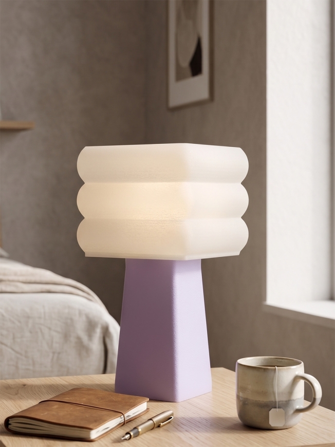 Isabelle – Lampe à poser pastel lilas, médium