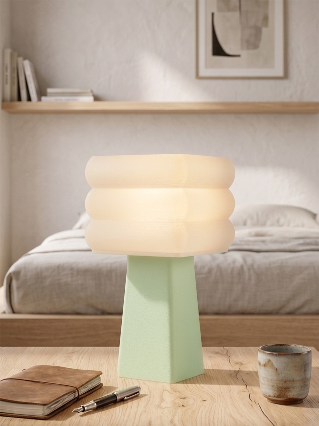 Isabelle – Lampe à poser pastel verte, médium