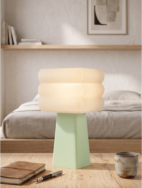 Isabelle – Lampe à poser pastel verte, médium