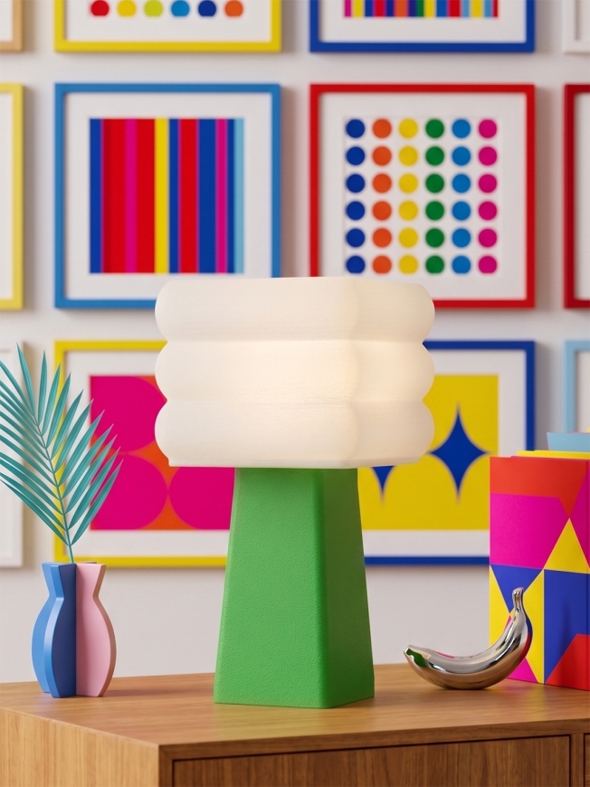Isabelle – Lampe à poser pop verte, médium