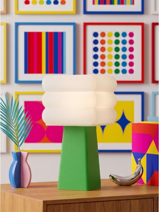 Isabelle – Lampe à poser pop verte, médium