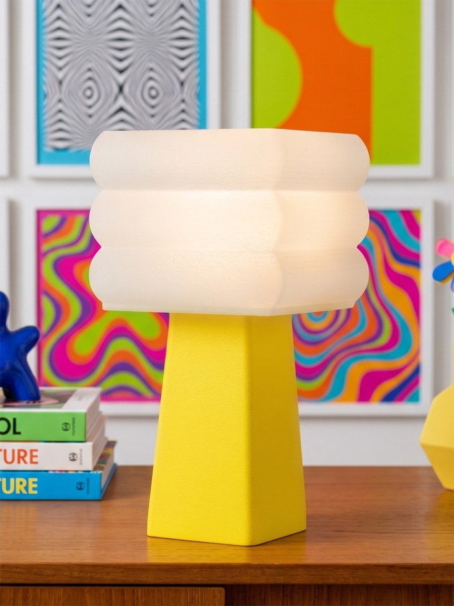 Isabelle – Lampe à poser pop jaune, médium