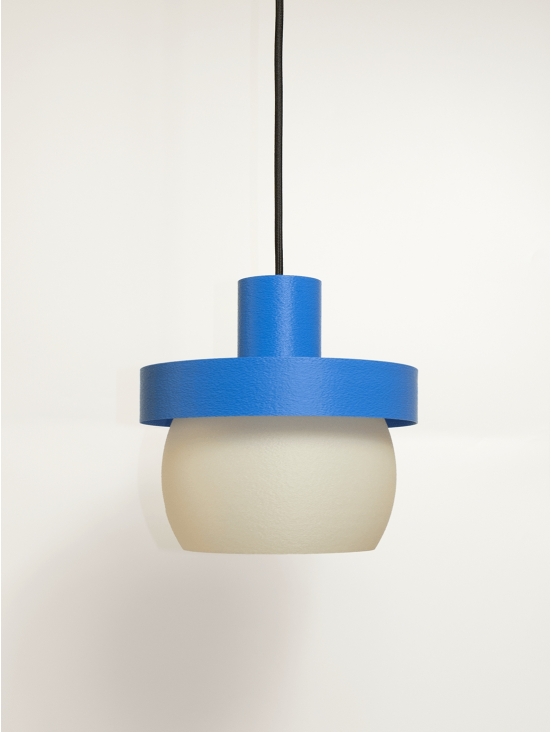 Clemence – suspension design pop bleu, médium
