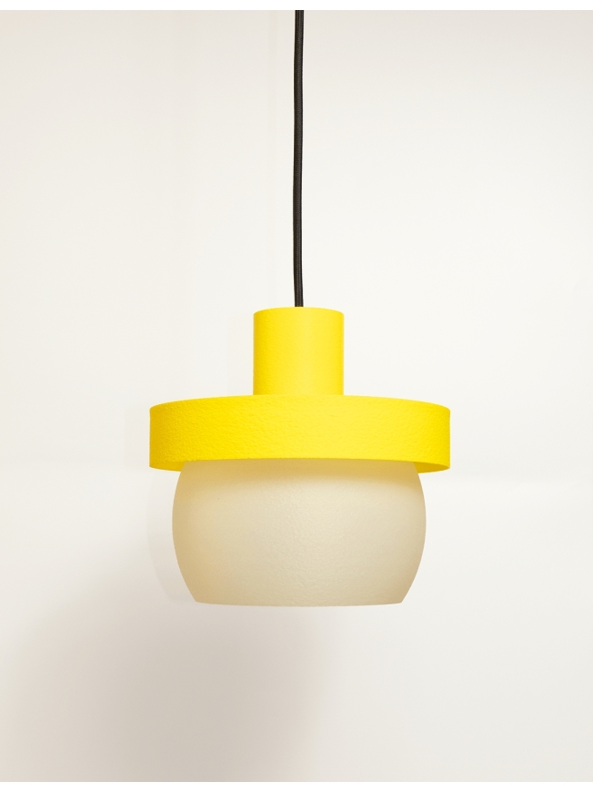 Clemence – suspension design pop jaune, médium