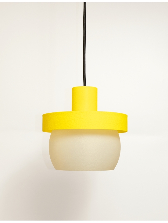Clemence – suspension design pop jaune, médium