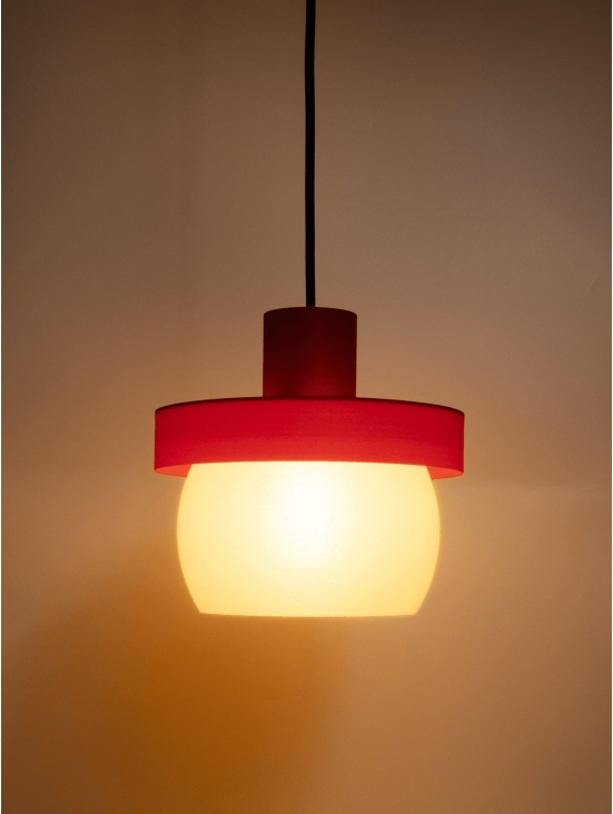 Clemence – suspension design pop rouge, médium