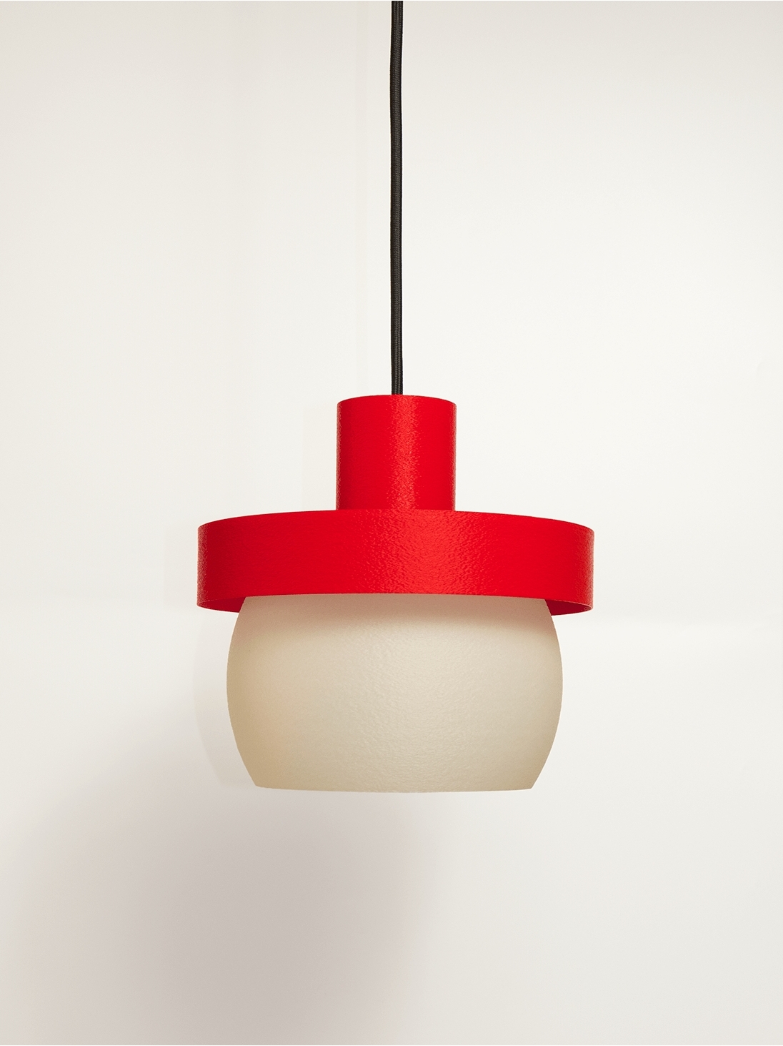 Clemence – suspension design pop rouge, médium