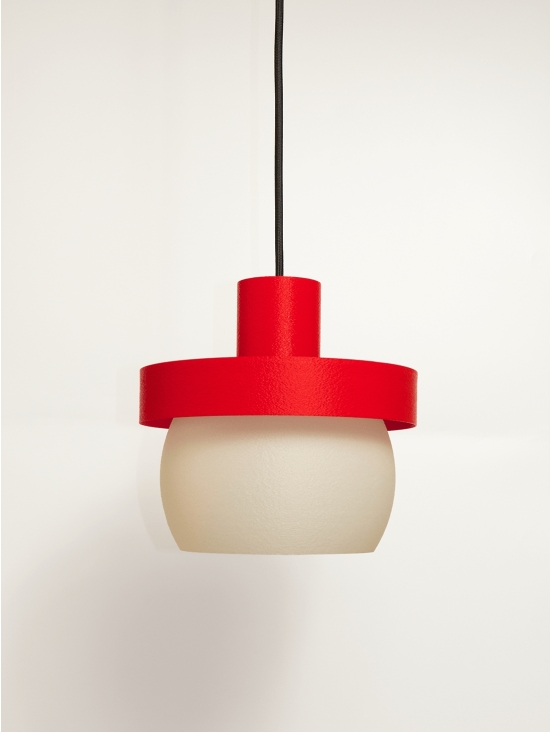 Clemence – suspension design pop rouge, médium