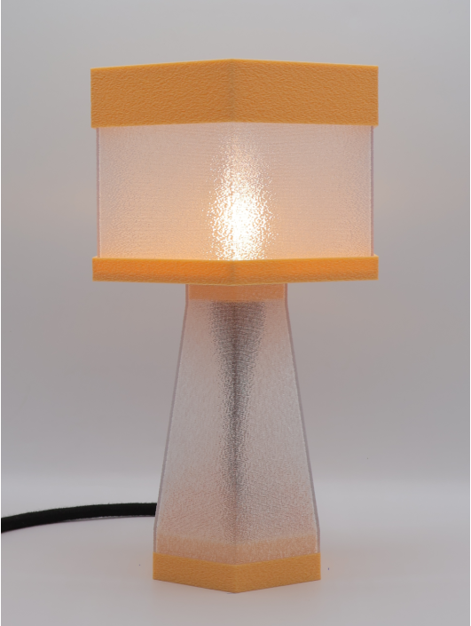 Aline – Lampe à poser design finition Pastel pêche – Disponible en plusieurs couleurs