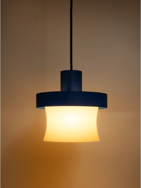 Aurelie – suspension design pop bleu, médium