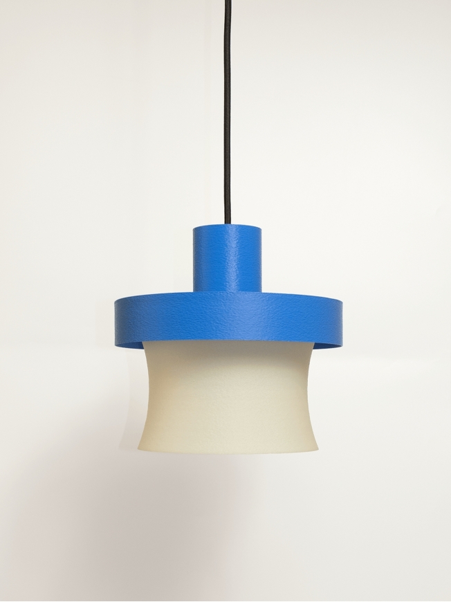 Aurelie – suspension design pop bleu, médium