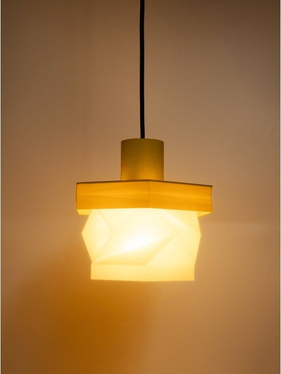 Elise – suspension design pop jaune, médium