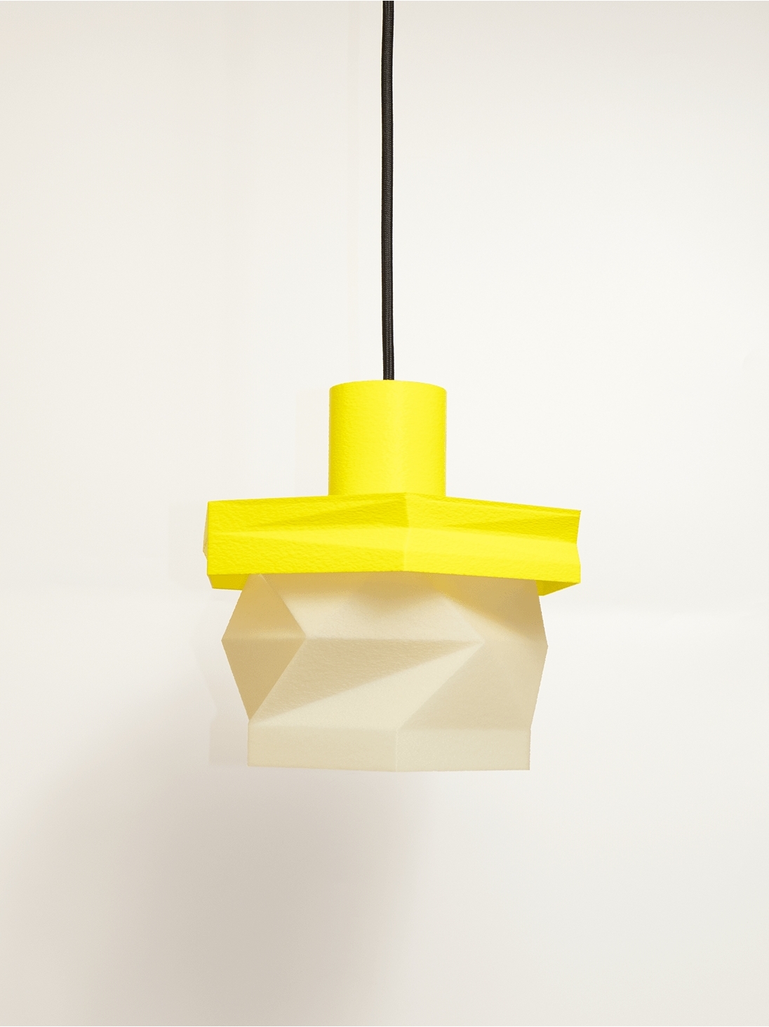 Elise – suspension design pop jaune, médium