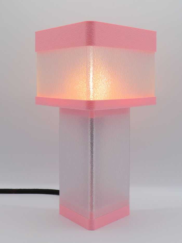 Maelle – Lampe à poser design finition Pastel Rose – Disponible en plusieurs couleurs