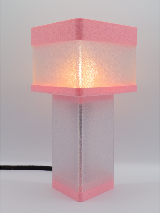 Maelle – Lampe à poser design finition Pastel Rose – Disponible en plusieurs couleurs