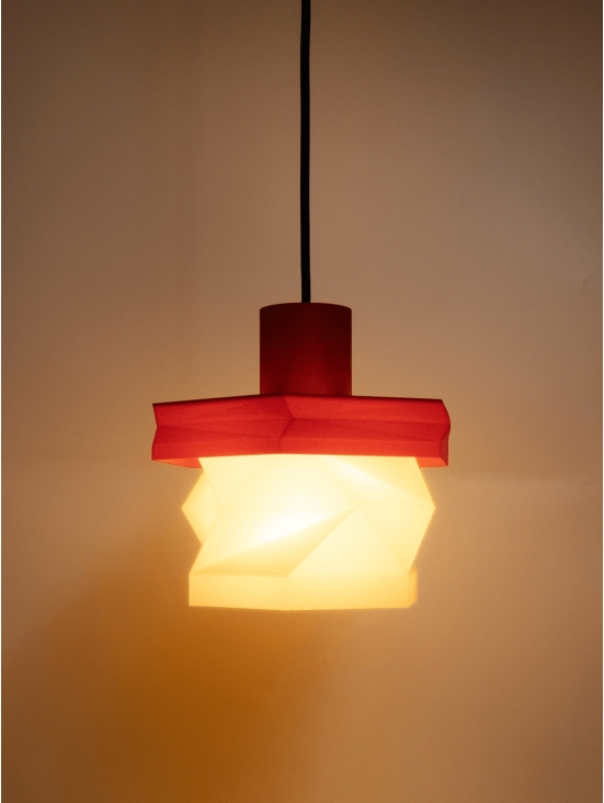 Elise – suspension design pop rouge, médium