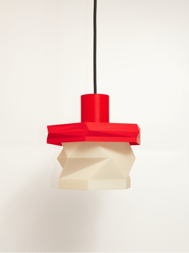Elise – suspension design pop rouge, médium
