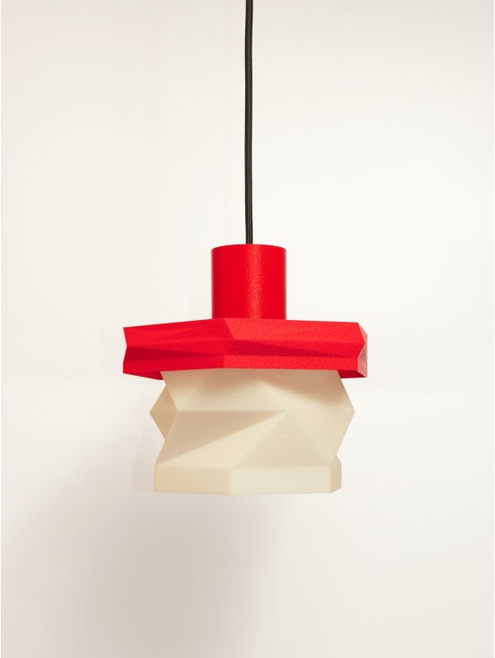 Elise – suspension design pop rouge, médium