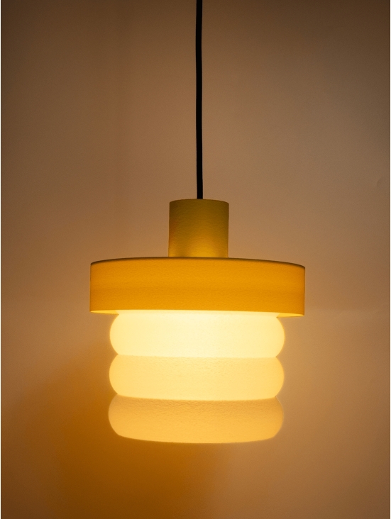 Coralie – suspension design pop jaune, large