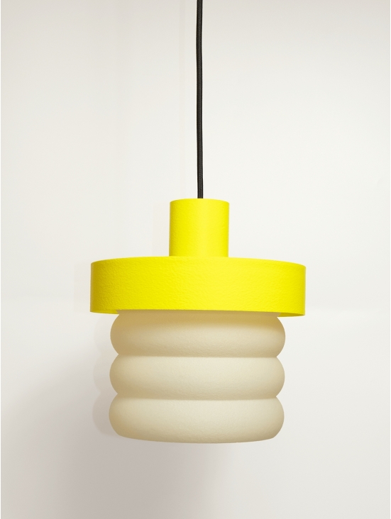 Coralie – suspension design pop jaune, large