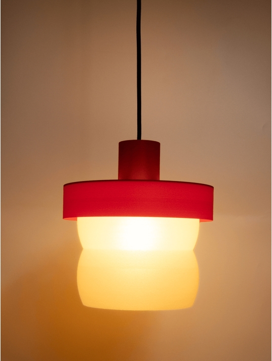 Stella – suspension design pop rouge, large
