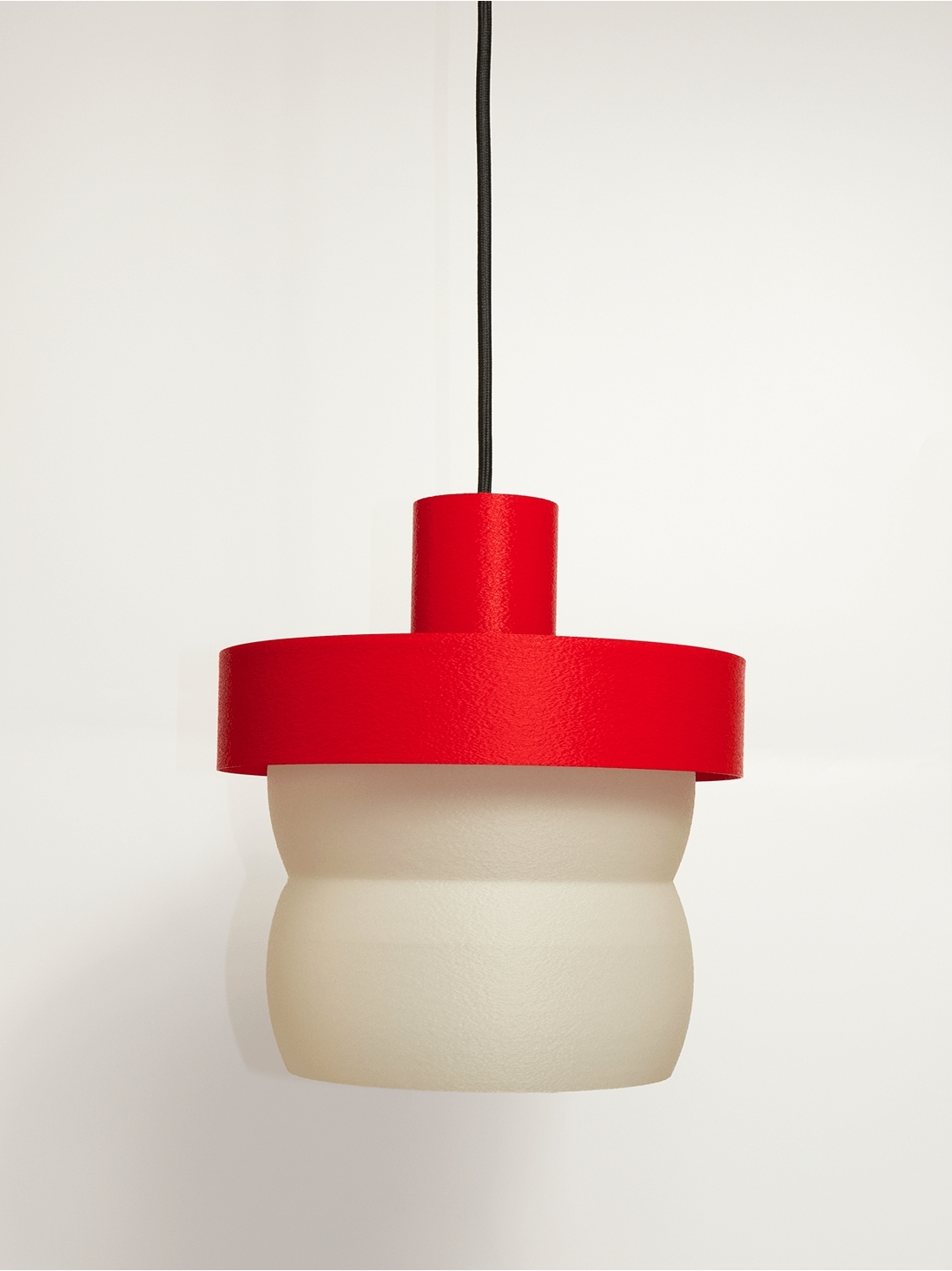 Stella – suspension design pop rouge, large