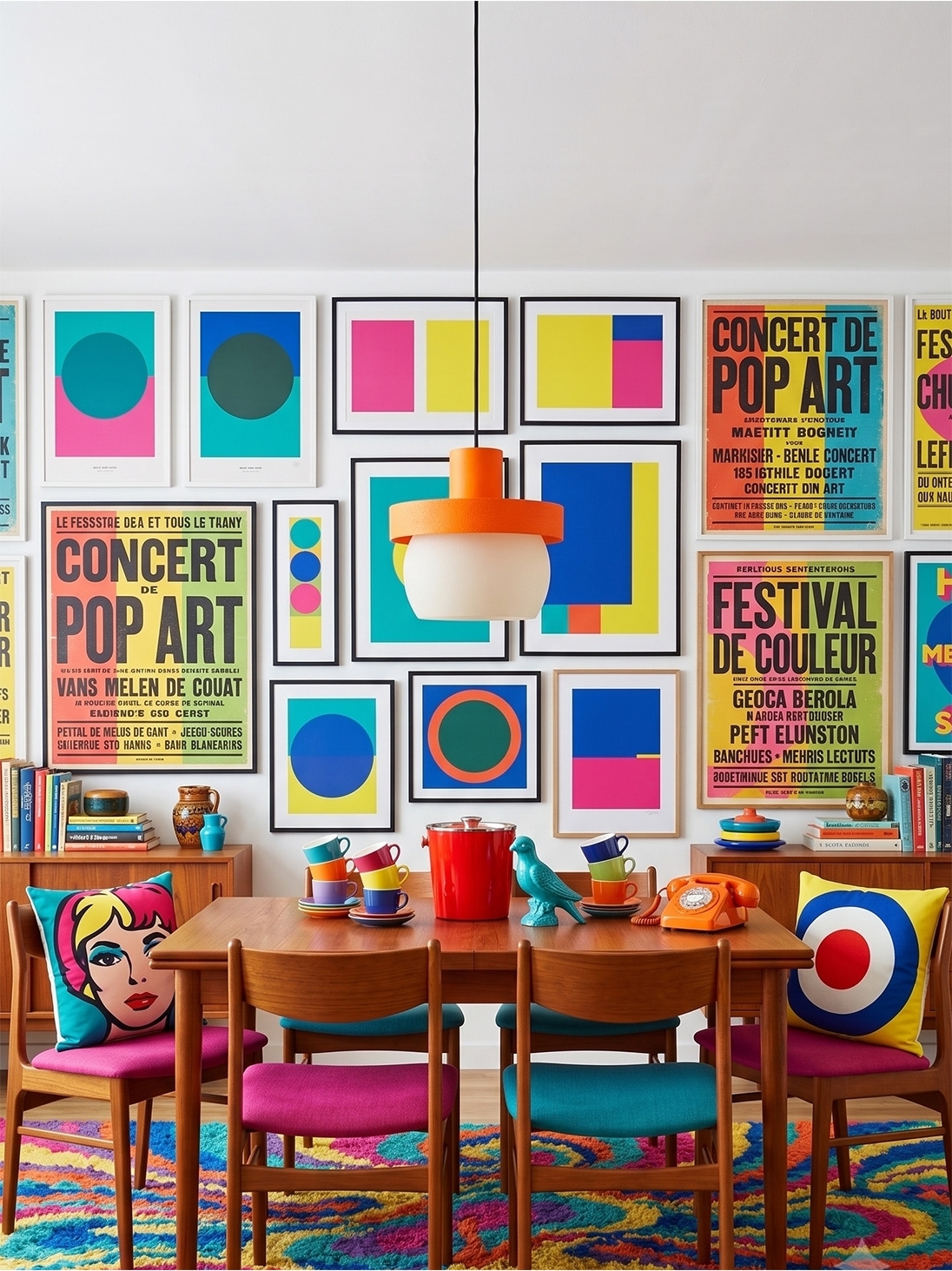 Clemence – suspension design pop orange, médium Clemence – suspension design pop orange, médium