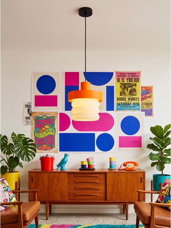 Coralie – suspension design pop orange, large