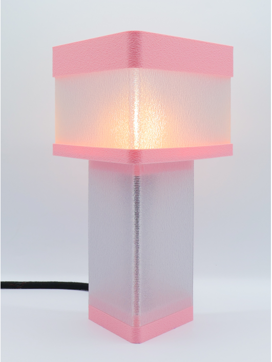 Maelle – Lampe à poser design finition Pastel Rose – Disponible en plusieurs couleurs