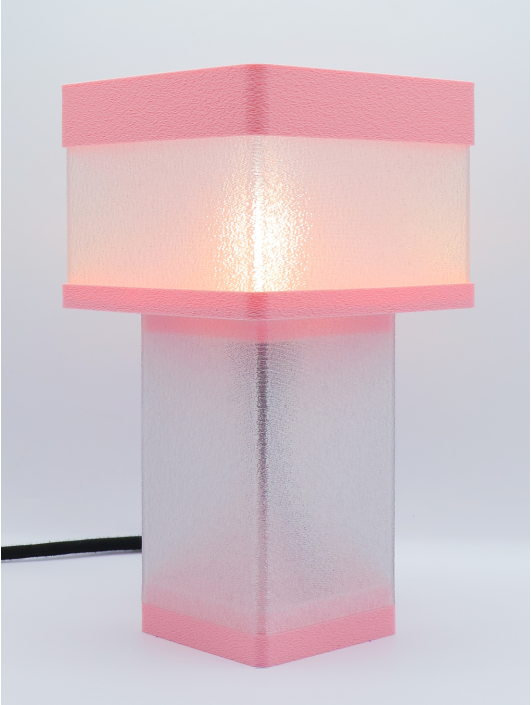 Priscilla – Lampe à poser design finition Pastel Rose – Élégance et douceur