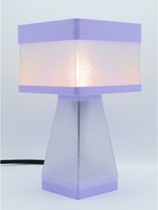 Juliane – Lampe à poser design finition Pastel Violet – Disponible en plusieurs couleurs