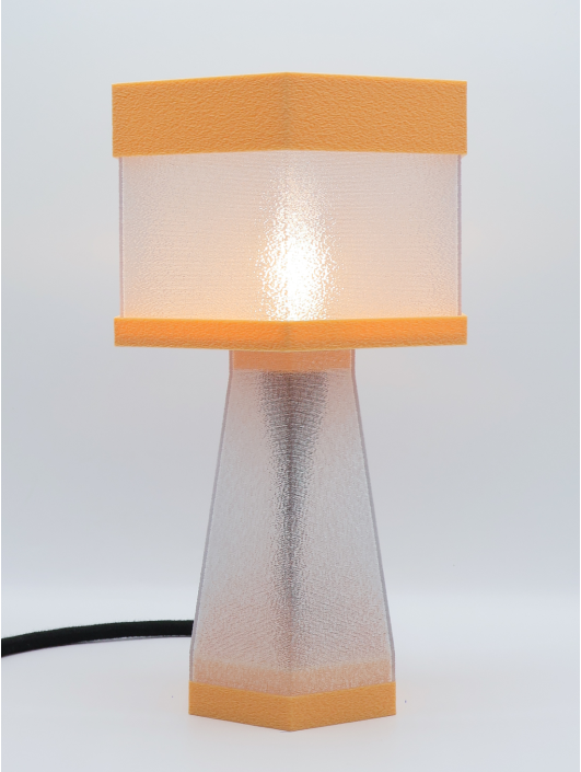 Aline – Lampe à poser design finition Pastel pêche – Disponible en plusieurs couleurs