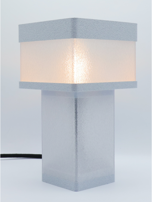 Priscilla – Lampe à poser design finition Granit – Disponible en plusieurs couleurs