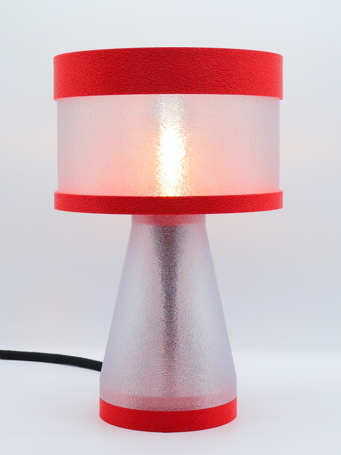 Meredith – Lampe à poser design finition Granit – Disponible en plusieurs couleurs