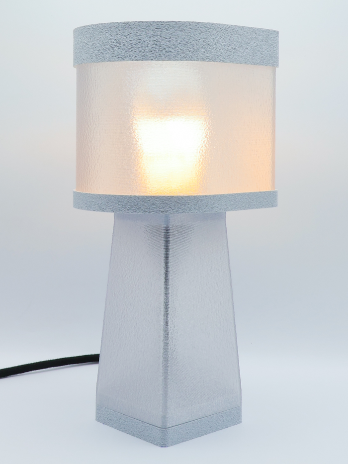 Valérie – Lampe à poser design, Couleurs GRANIT, Équilibre – Luminaire haut de gamme en impression 3D