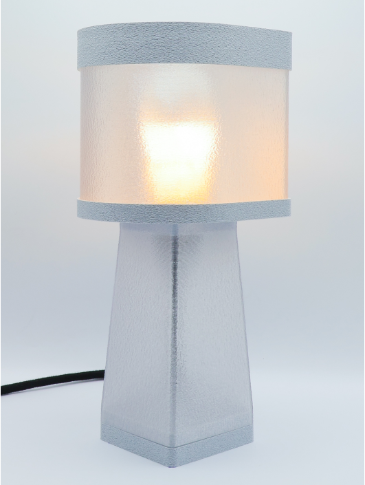 Valérie – Lampe à poser design, Couleurs GRANIT, Équilibre – Luminaire haut de gamme en impression 3D