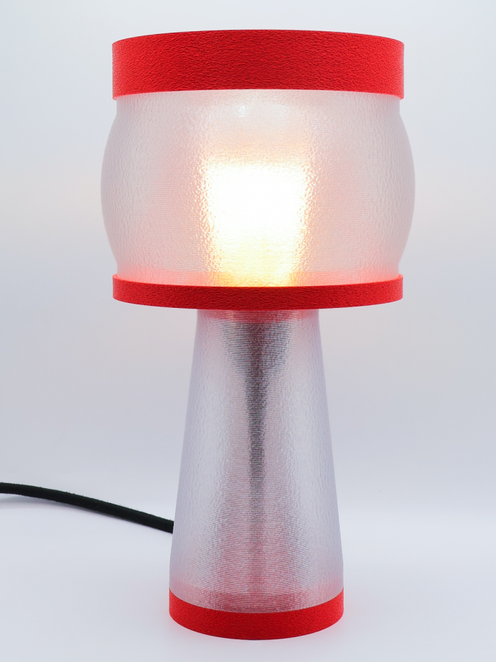 Clémence – Lampe à poser design, Couleurs GRANIT, Équilibre – Luminaire haut de gamme en impression 3D