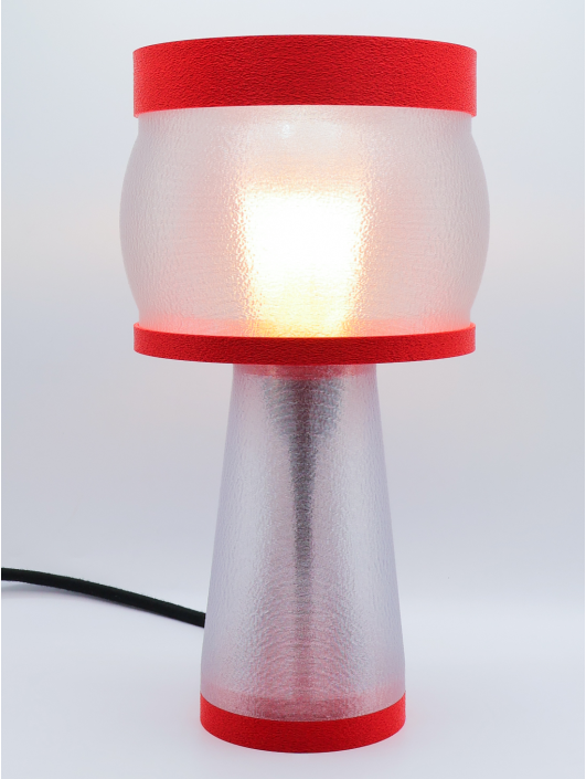 Clémence – Lampe à poser design, Couleurs GRANIT, Équilibre – Luminaire haut de gamme en impression 3D