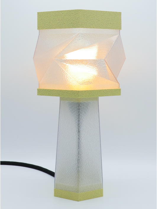 Élise – Lampe à poser design, Couleurs GRANIT, Équilibre – Luminaire haut de gamme en impression 3D